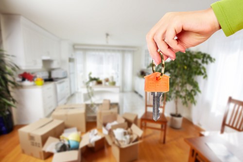 Professional local removals in Cannhall with moving boxes and van