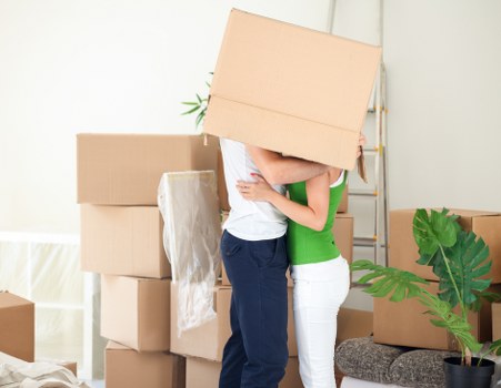 Residential relocation scene showing furniture being moved in Cannhall